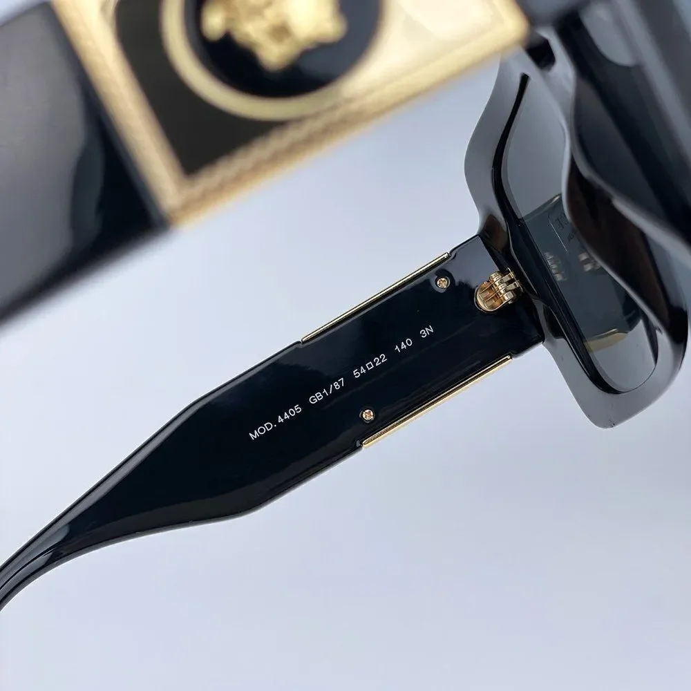 NEW Versace VE4405 GB1/87 Black Gray Square Women Sunglasses